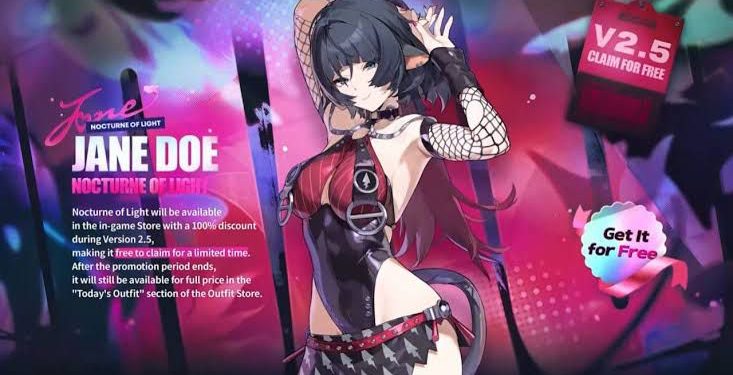 Jane Doe Dapat Outfit Gratis di Update Zenless Zone Zero Versi 2.5
