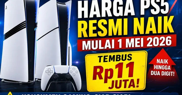 Harga PS5 di Indonesia Tembus Rp11 Juta, Naik Mulai 1 Mei 2026