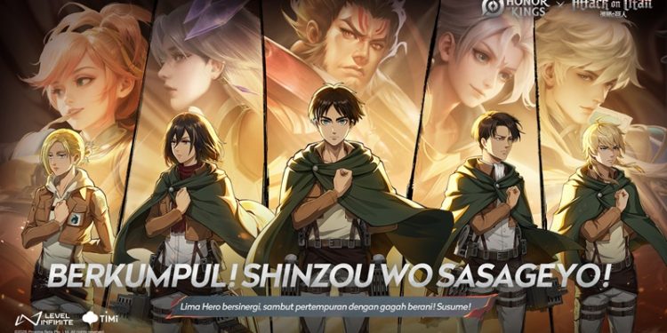 Honor of Kings Rilis Kolaborasi dengan Attack on Titan, Hadirkan Pertempuran Epik Lawan Titan