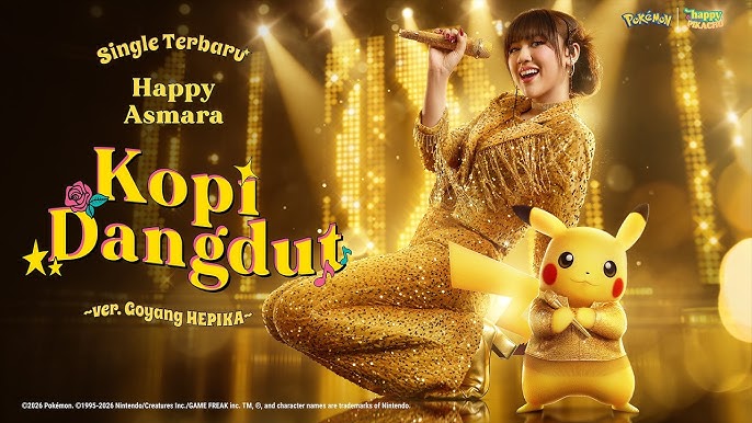 Pokémon Resmi Gandeng Happy Asmara untuk Video Musik Spesial “Kopi Dangdut,ver. Goyang HEPIKA”