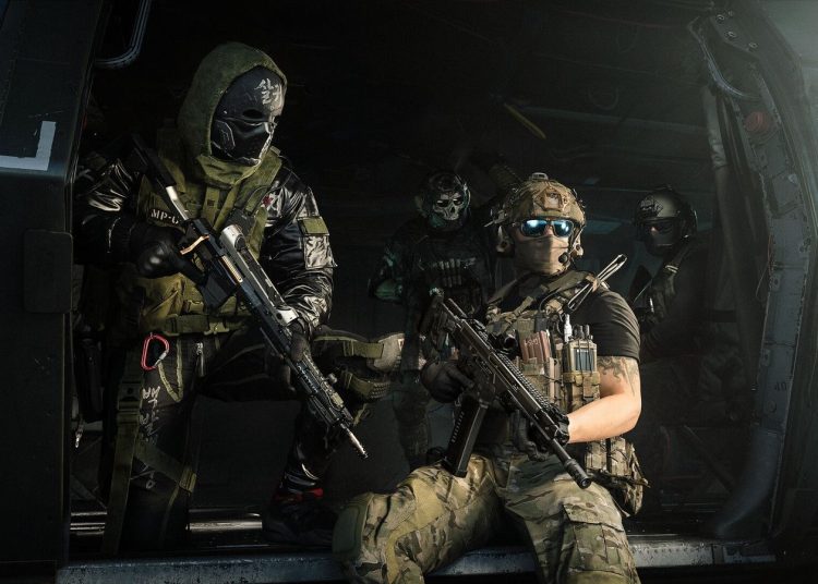 Logo Call of Duty Modern Warfare 4 di halaman utama game