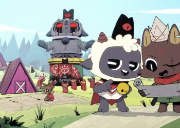 Ilustrasi Nintendo Switch 2 dengan tulisan Cult of the Lamb
